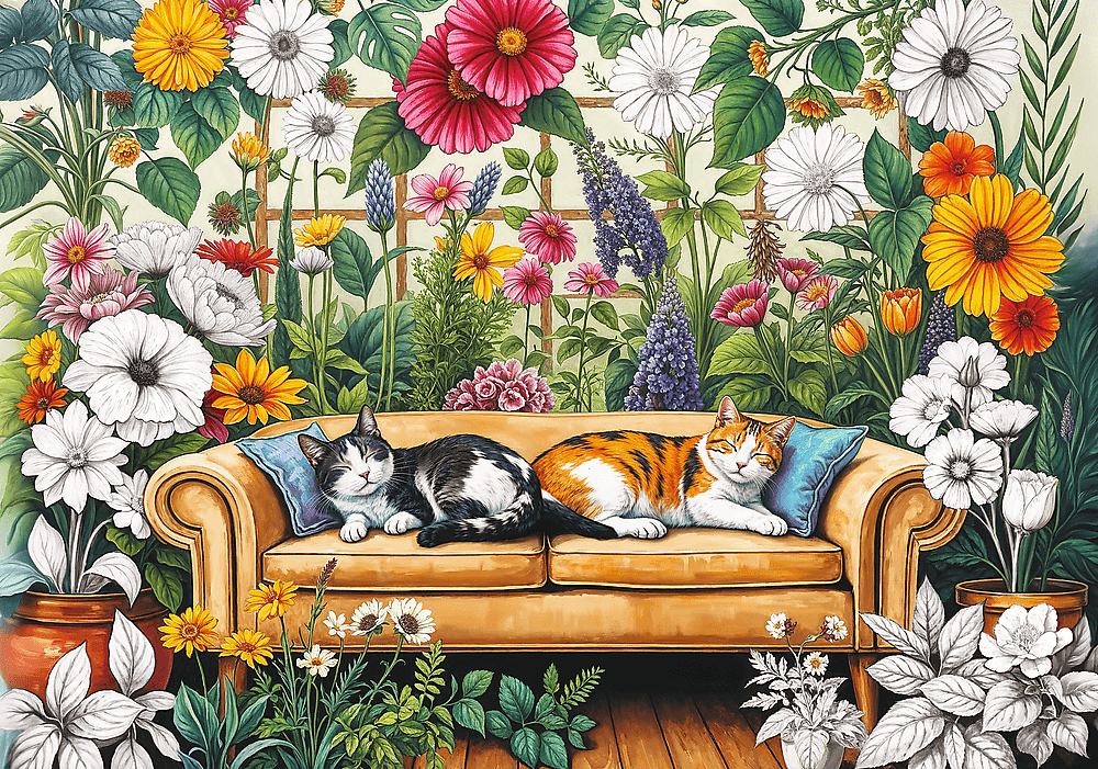 Cicák az üvegházban - színező kirakó Trefl 500 darabos kirakó puzzle (TR-37562) - puzzlegarden