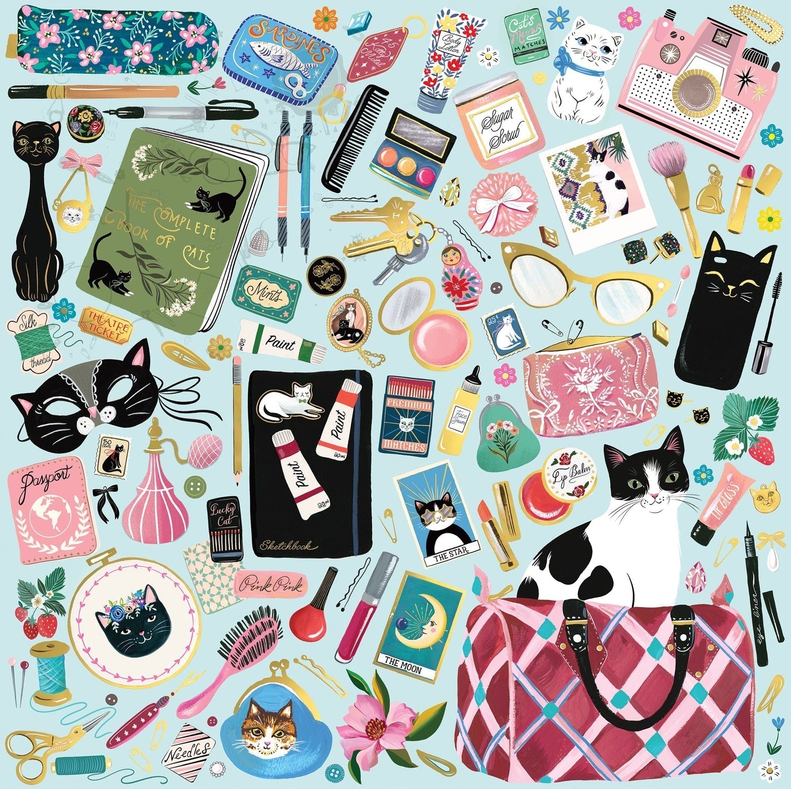 Cicás kiegészítők - aranyfóliás Galison 500 darabos kirakó puzzle (GA-9780735384293) - puzzlegarden