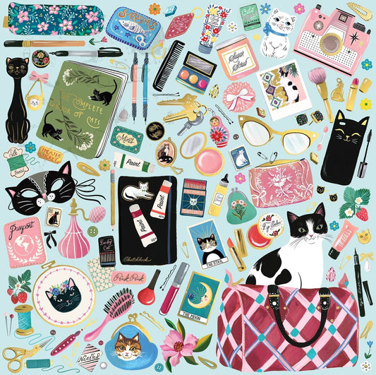 Cicás kiegészítők - aranyfóliás Galison 500 darabos kirakó puzzle (GA-9780735384293) - puzzlegarden