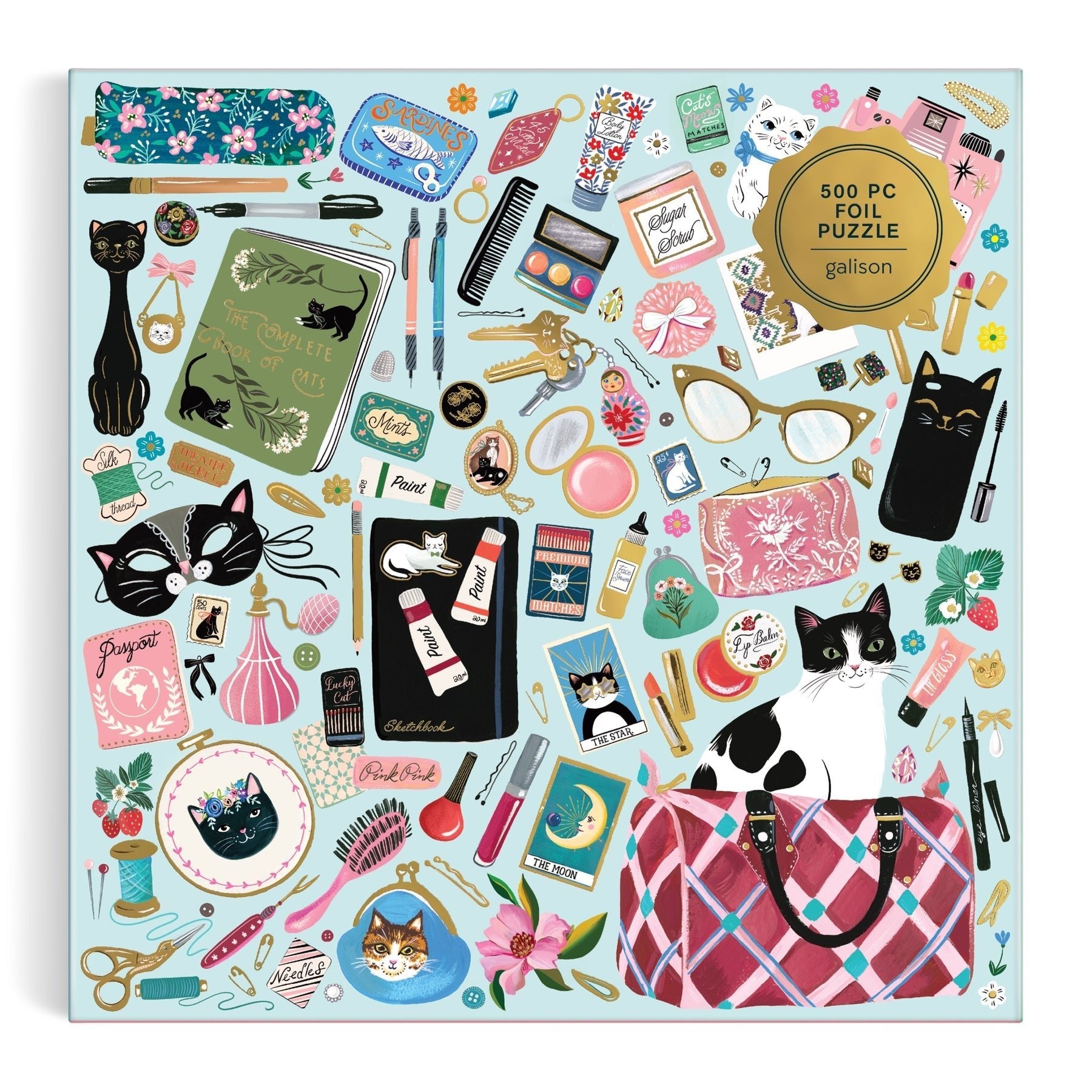 Cicás kiegészítők - aranyfóliás Galison 500 darabos kirakó puzzle (GA-9780735384293) - puzzlegarden