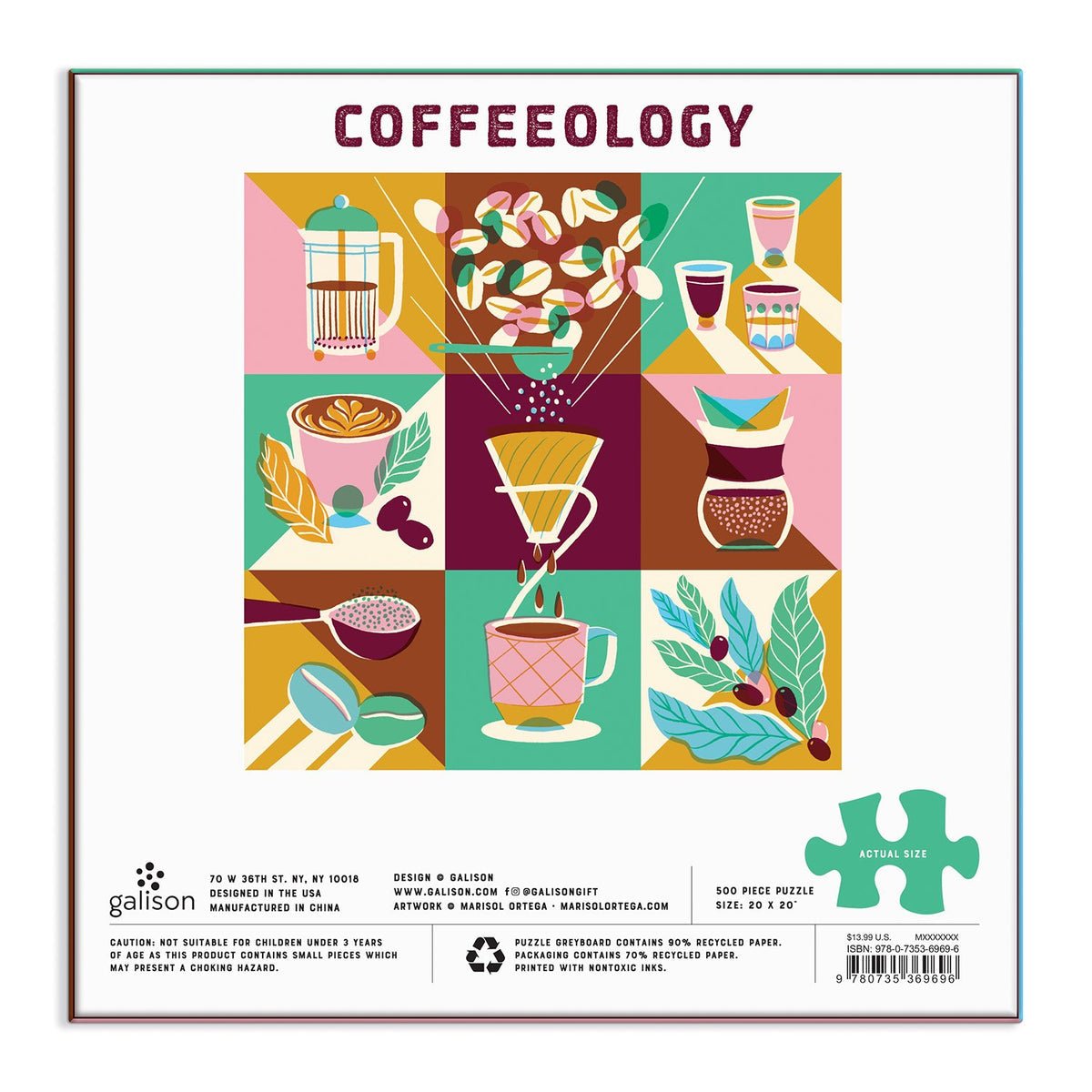 Coffeeology Galison 500 darabos kirakó puzzle (GA-9780735369696 9780735369696) - puzzlegarden