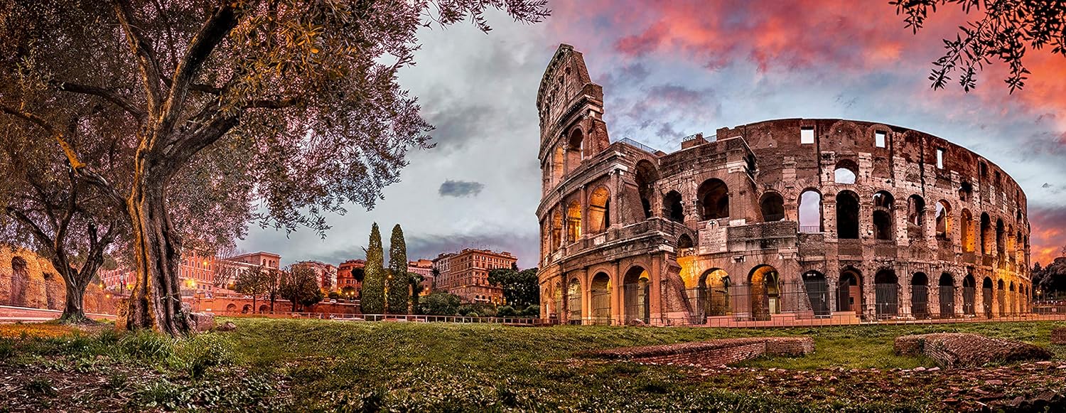 Colosseum a naplementében - panoráma Ravensburger 1000 darabos kirakó puzzle (RA-15077 4005556150779) - puzzlegarden