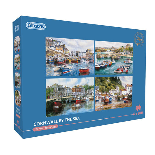 Cornwall a tengerparton – 4x500 Gibsons 500 darabos kirakó puzzle (G-G5073) - puzzlegarden