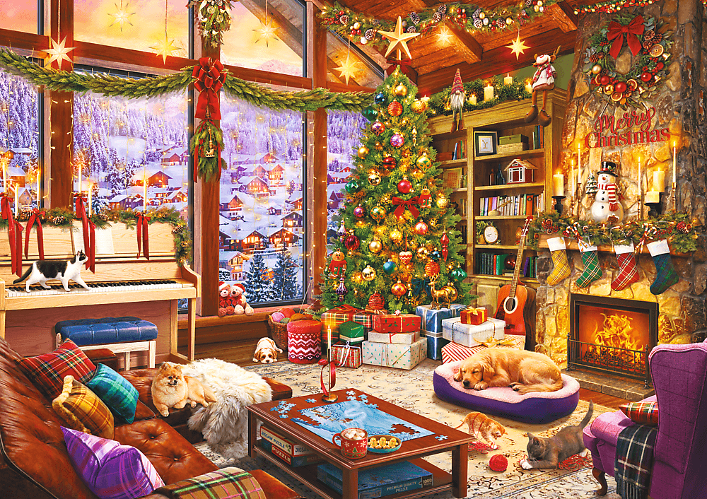 Cozy Winter: Karácsonyi este Trefl 1000 darabos kirakó puzzle (TR-12171) - puzzlegarden