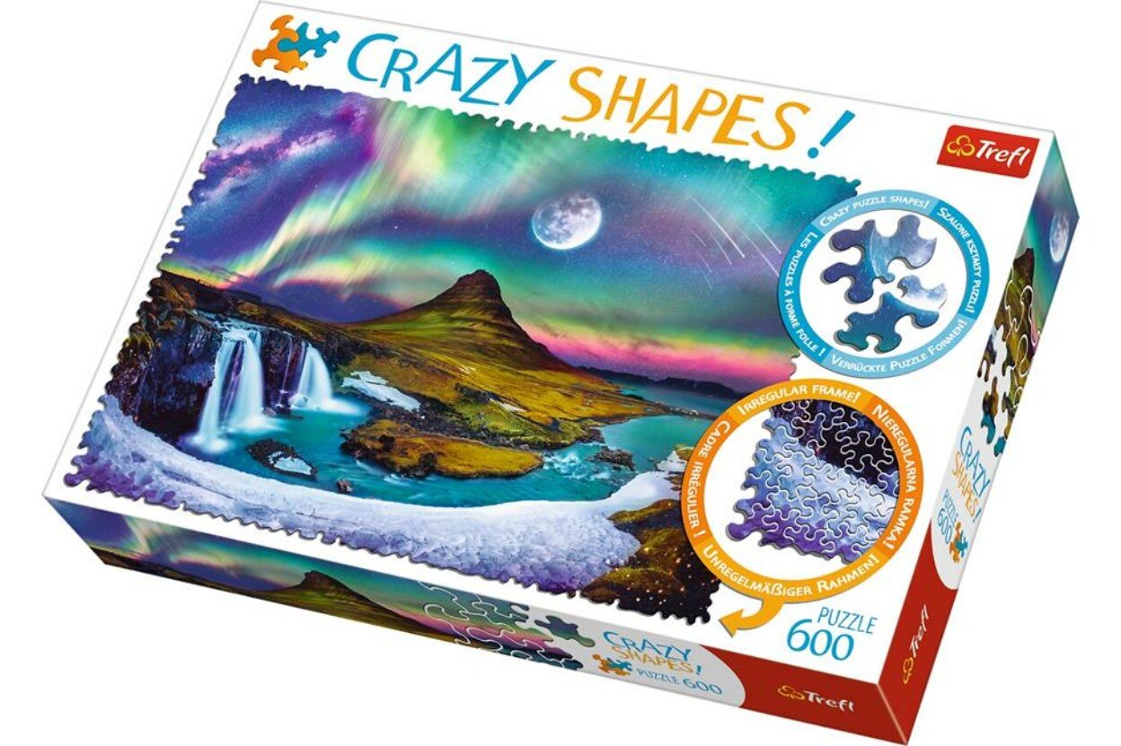 Crazy Shapes - Sarki fény Izland felett Trefl 600 darabos kirakó puzzle (TR-11114 5900511111149) - puzzlegarden