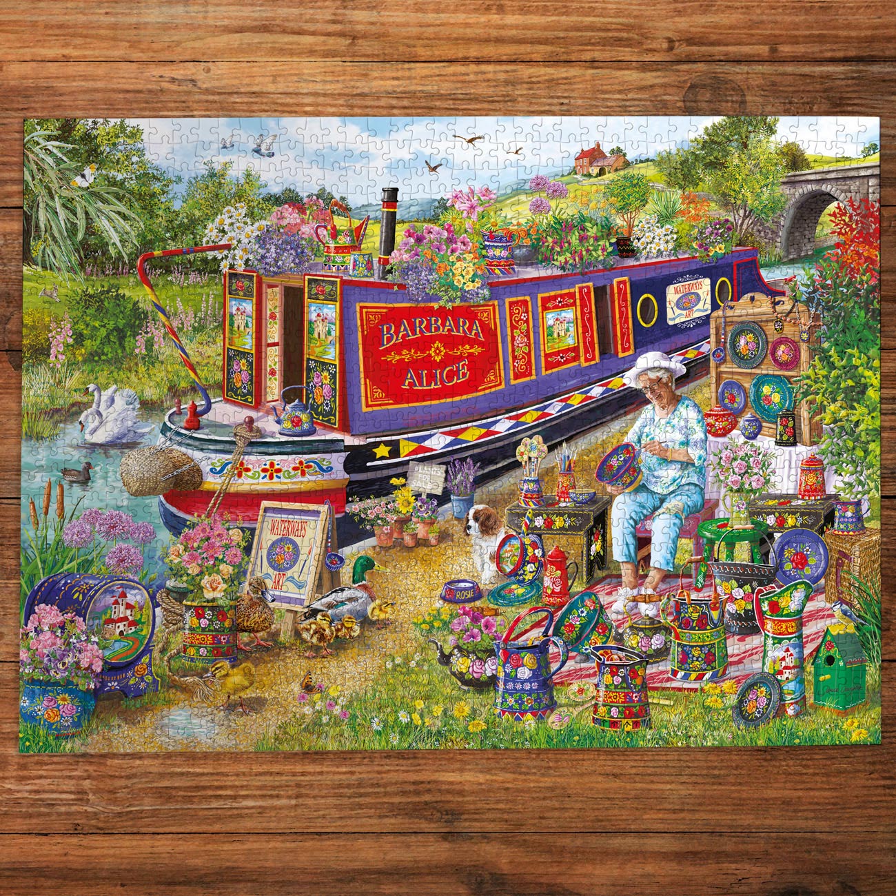 Csatornahajós virágzás Gibsons 1000 darabos kirakó puzzle (G-G6456) - puzzlegarden