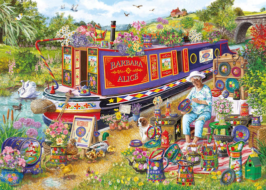Csatornahajós virágzás Gibsons 1000 darabos kirakó puzzle (G-G6456) - puzzlegarden