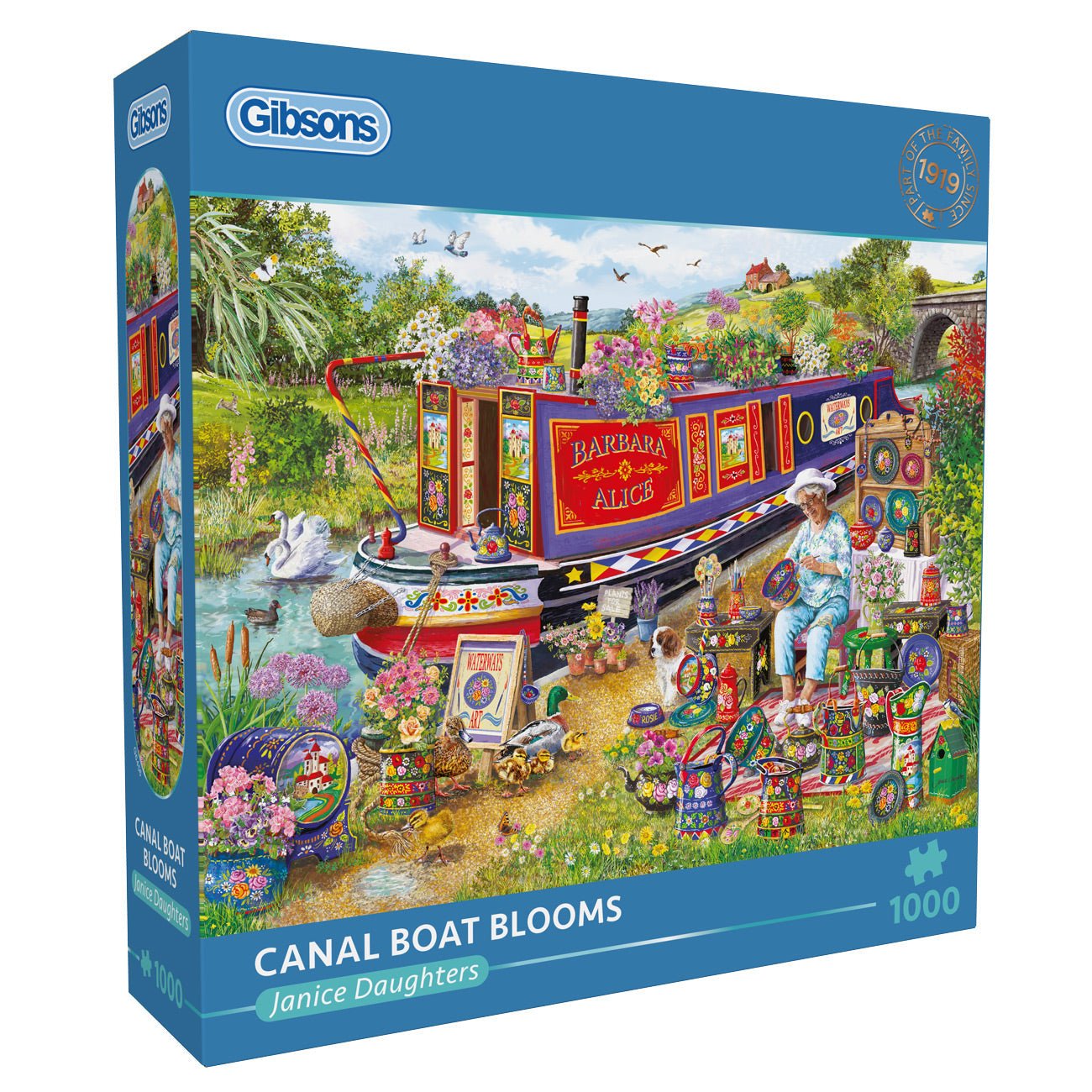 Csatornahajós virágzás Gibsons 1000 darabos kirakó puzzle (G-G6456) - puzzlegarden