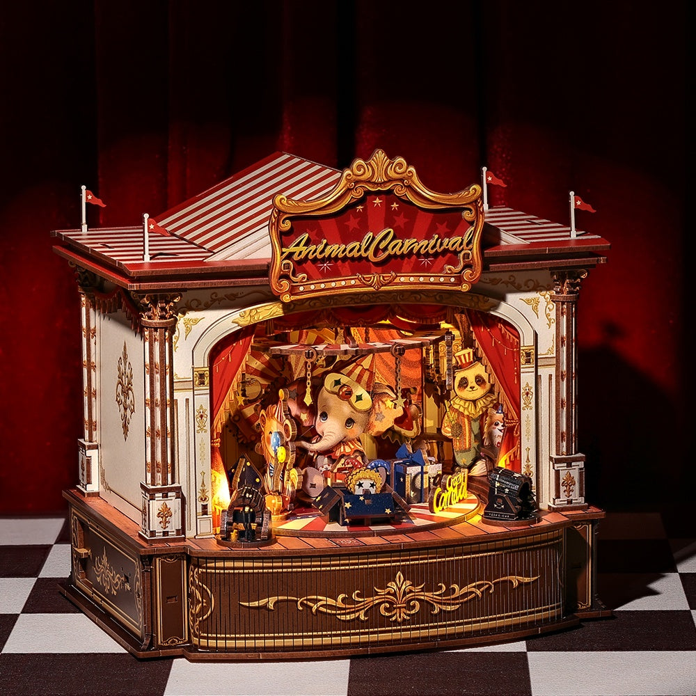 Állatok karneválja – zenélő miniatűr színház – termékfotó 1