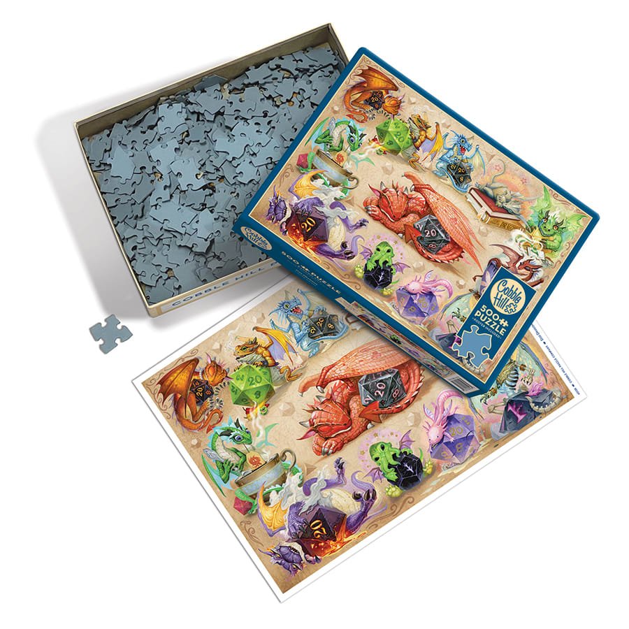D20 sárkányok Cobble Hill 500 darabos kirakó puzzle (CH-45128) - puzzlegarden