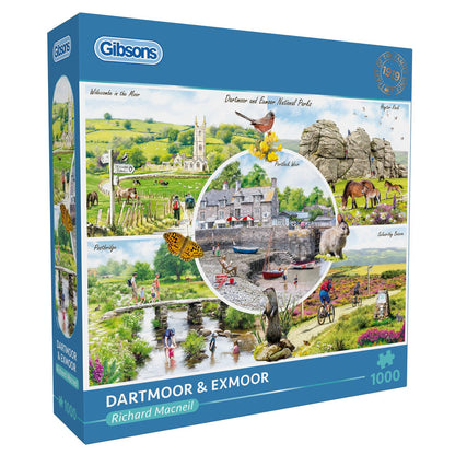 Dartmoor és Exmoor nemzeti park Gibsons 1000 darabos kirakó puzzle (G-G6462) - puzzlegarden