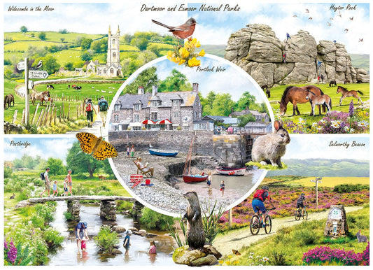 Dartmoor és Exmoor nemzeti park Gibsons 1000 darabos kirakó puzzle (G-G6462) - puzzlegarden
