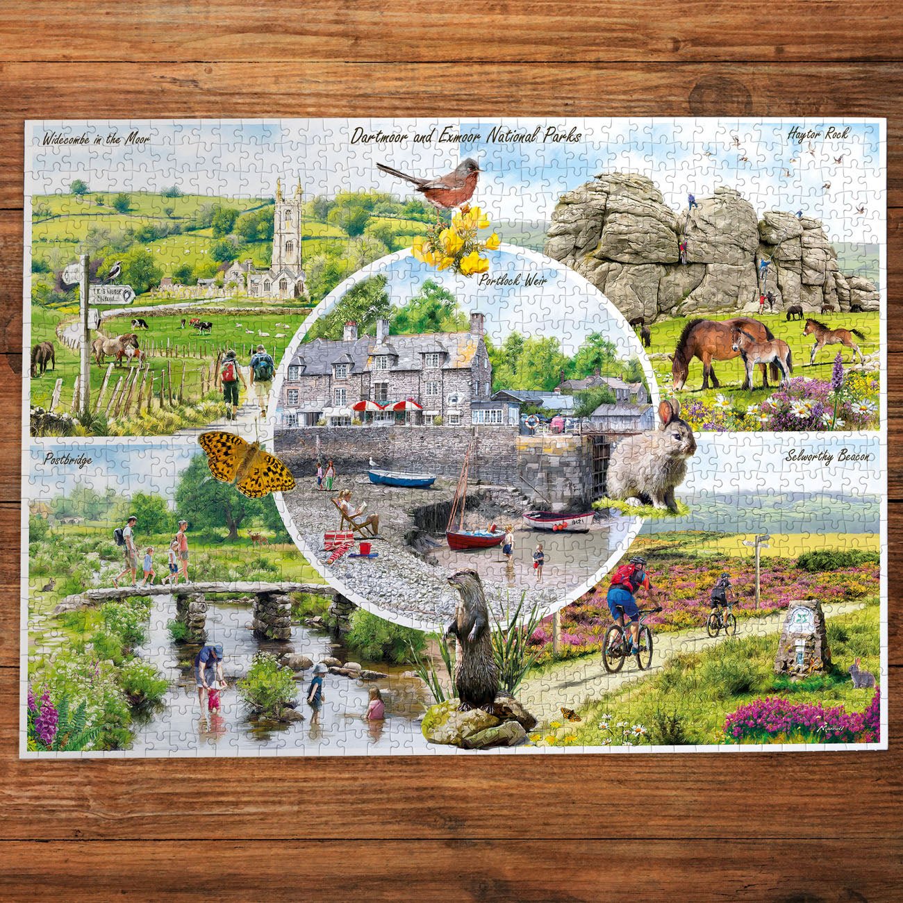 Dartmoor és Exmoor nemzeti park Gibsons 1000 darabos kirakó puzzle (G-G6462) - puzzlegarden
