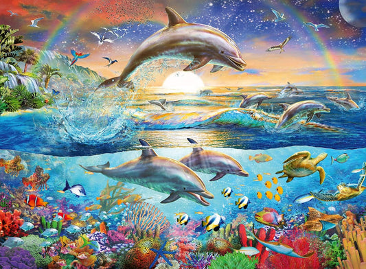 Delfinparadicsom Ravensburger 300 darabos kirakó puzzle (RA - 12895) - puzzlegarden
