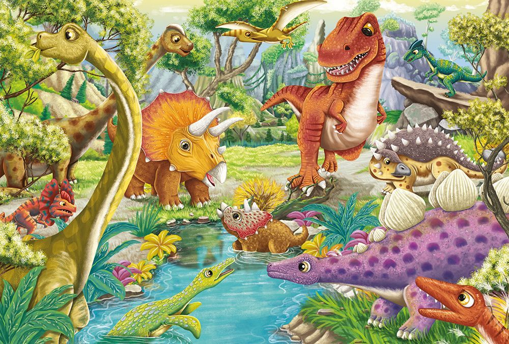 Dínós móka – 3x24 Schmidt Spiele 3x24 darabos kirakó puzzle (SCH-56465) - puzzlegarden