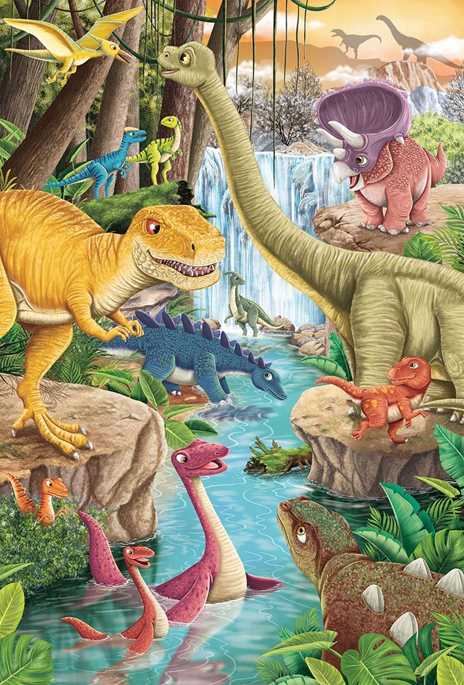 Dínós móka – 3x24 Schmidt Spiele 3x24 darabos kirakó puzzle (SCH-56465) - puzzlegarden