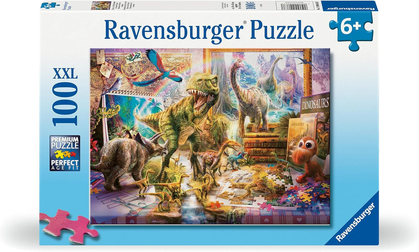 Dinoszaurusz Menekülés Ravensburger 100 darabos kirakó puzzle (RA-12000863) - puzzlegarden
