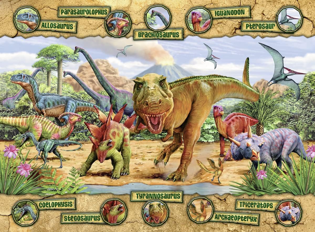 Dinoszauruszok Ravensburger 100 darabos kirakó puzzle (RA - 10609 4005556106097) - puzzlegarden