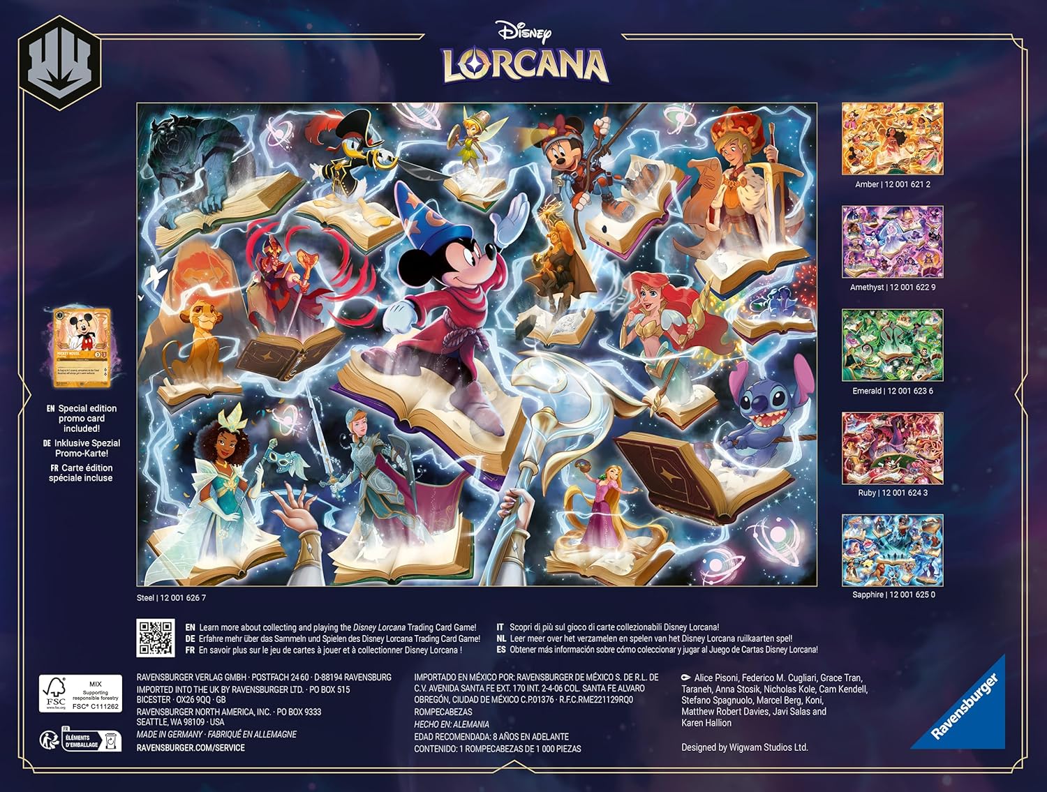 Disney Lorcana - A birodalom csillogása - Acél Ravensburger 1000 darabos kirakó puzzle (RA-12001626) - puzzlegarden