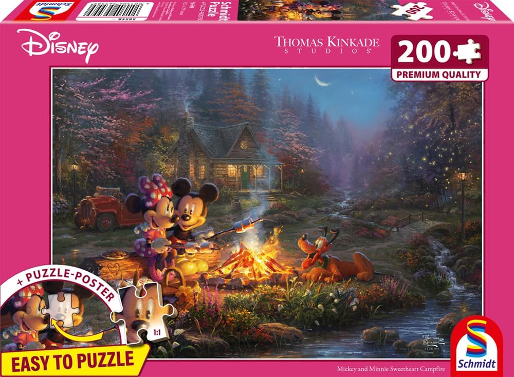 Disney – Mickey és Minnie szerelmes tábortüze Schmidt Spiele 200 darabos kirakó puzzle (SCH - 56558) - puzzlegarden