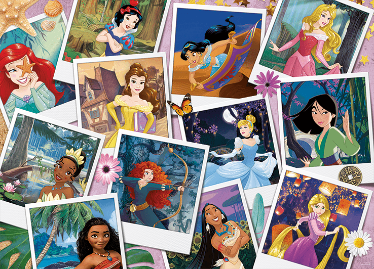 Disney Pix Collection - Hercegnő szelfik Jumbo 1000 darabos kirakó puzzle (JU-19763 8710126197639) - puzzlegarden