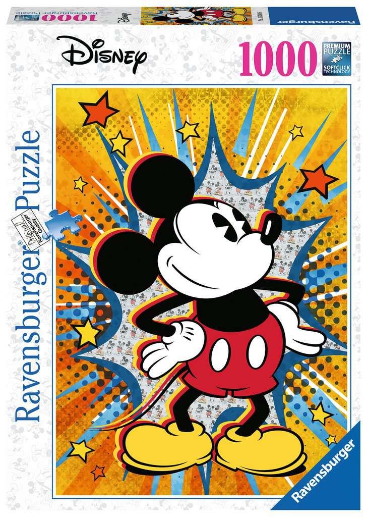 Disney Retro Mickey Mouse Ravensburger 1000 darabos kirakó puzzle (RA-15391 4005556153916) - puzzlegarden