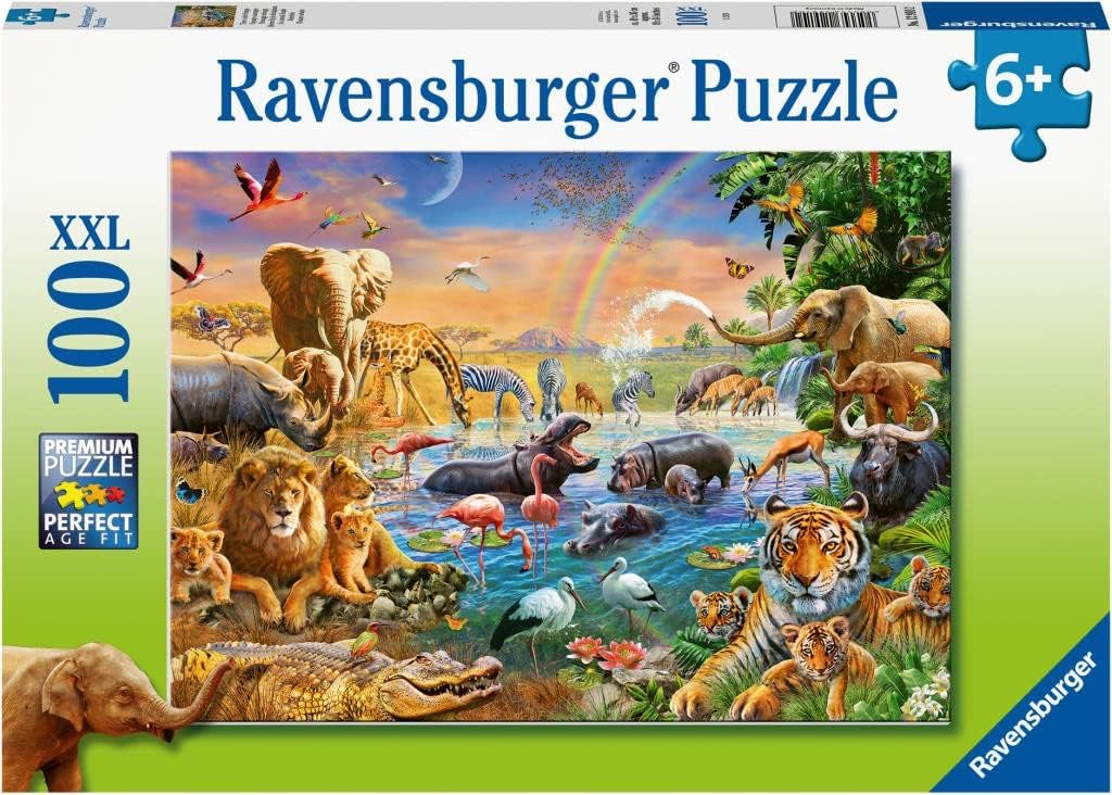 Dzsungel és Szavanna Ravensburger 100 darabos kirakó puzzle (RA-12910 4005556129102) - puzzlegarden