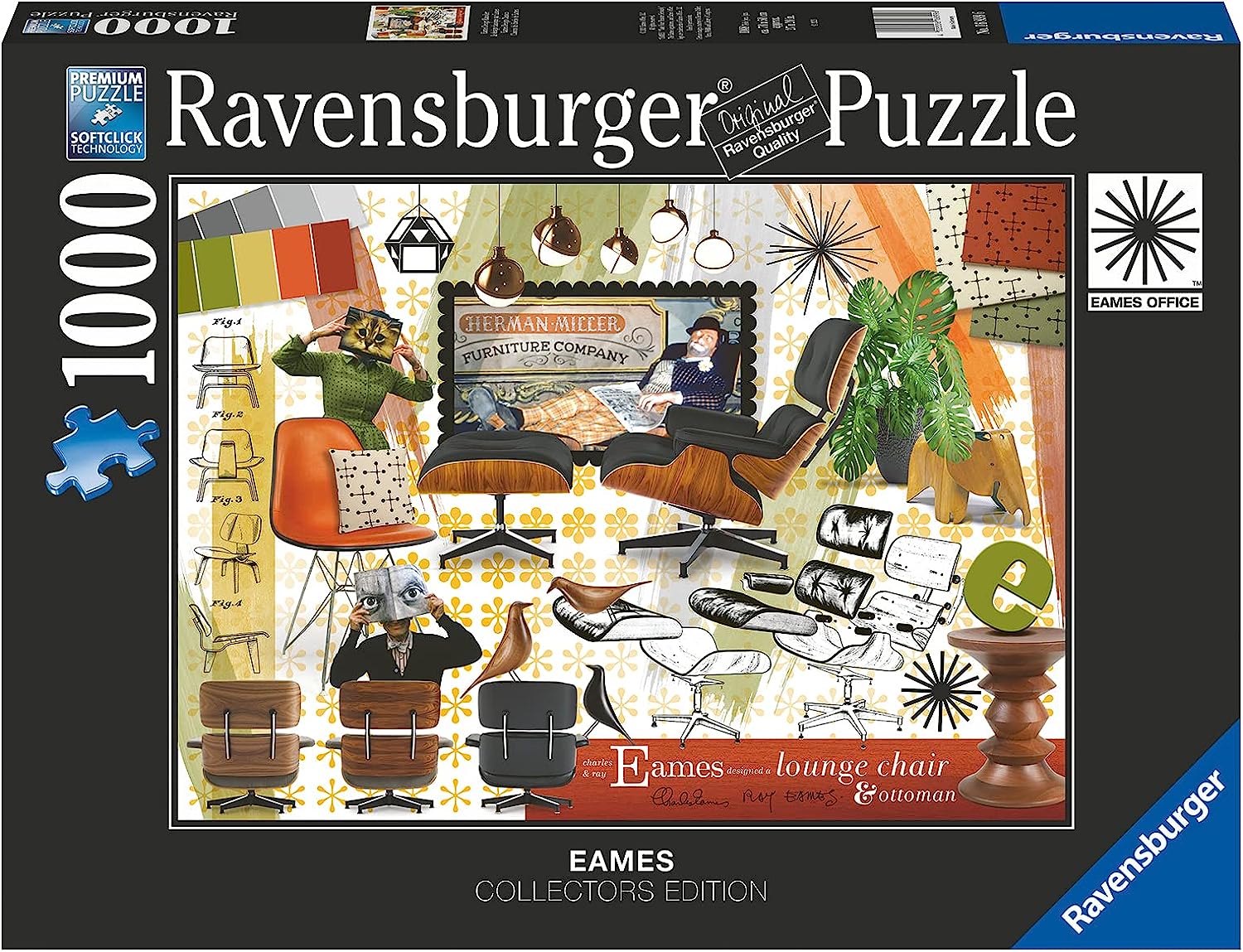 Eames Design Klasszikusok Ravensburger 1000 darabos kirakó puzzle (RA-16899 4005556168996) - puzzlegarden