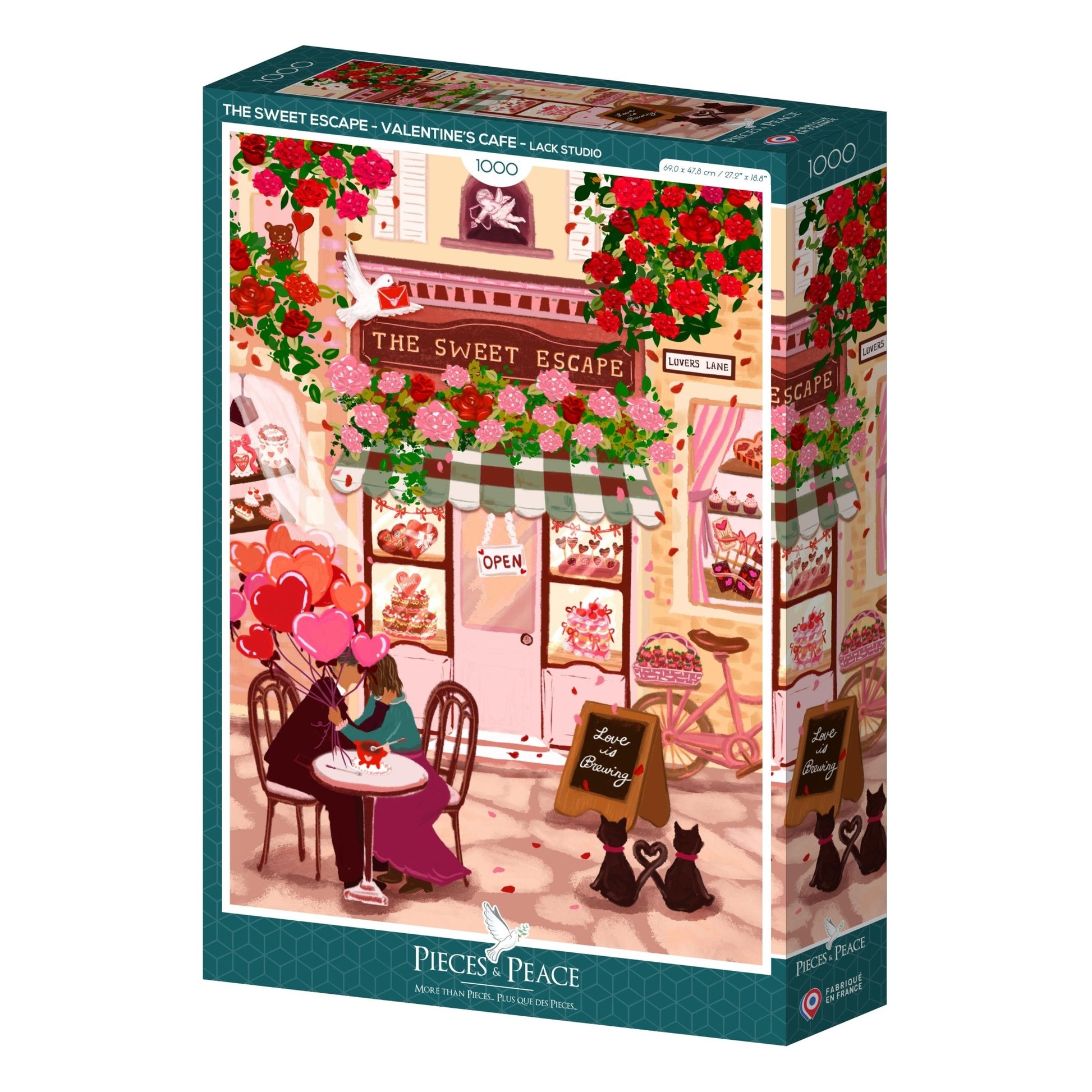 Édes menedék – Valentin - napi kávézó Pieces & Peace 1000 darabos kirakó puzzle (PaP-00221) - puzzlegarden