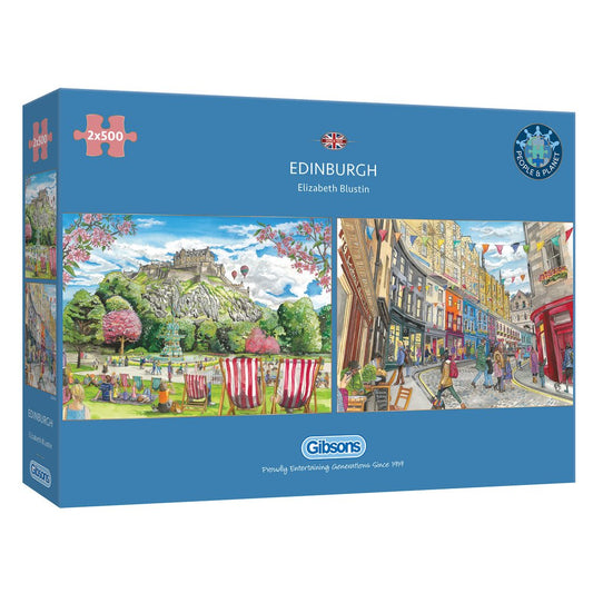 Edinburgh - 2x500 Gibsons 500 darabos kirakó puzzle (G - G5064) - puzzlegarden