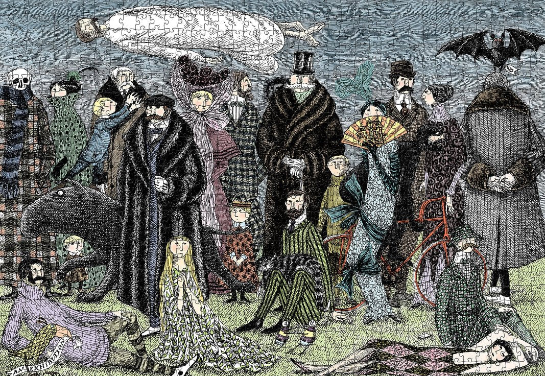 Edward Gorey Pomegranate 1000 darabos kirakó puzzle (POM-AA820 9780764967733) - puzzlegarden