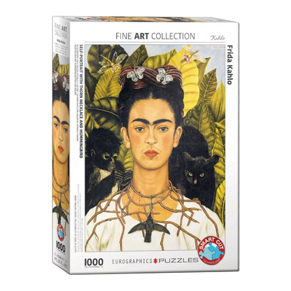 Frida Kahlo - Önarckép tövises nyaklánccal és kolibrivel EuroGraphics 1000 darabos kirakó puzzle (EUR - 6000 - 0802) - puzzlegarden