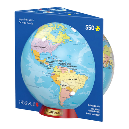 Világtérkép – fémdobozban Eurographics 550 darabos kirakó puzzle (EUR-8551-5863) - puzzlegarden