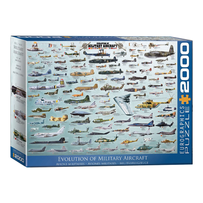 Katonai repülőgépek fejlődése Eurographics 2000 darabos kirakó puzzle (EUR-8220-0578) - puzzlegarden