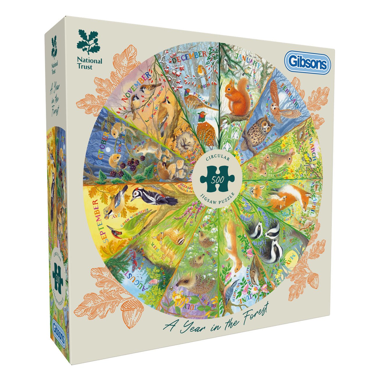 Egy év az erdőben Gibsons 500 darabos kirakó puzzle (G-G3709) - puzzlegarden