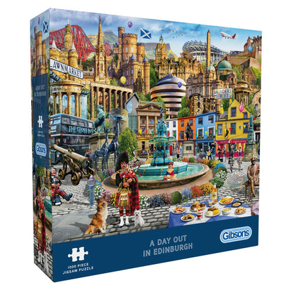 Egy nap Edinburgh - ban Gibsons 1000 darabos kirakó puzzle (G-G6461) - puzzlegarden