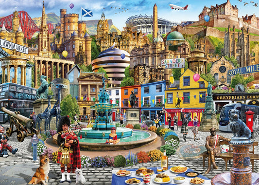 Egy nap Edinburgh - ban Gibsons 1000 darabos kirakó puzzle (G-G6461) - puzzlegarden