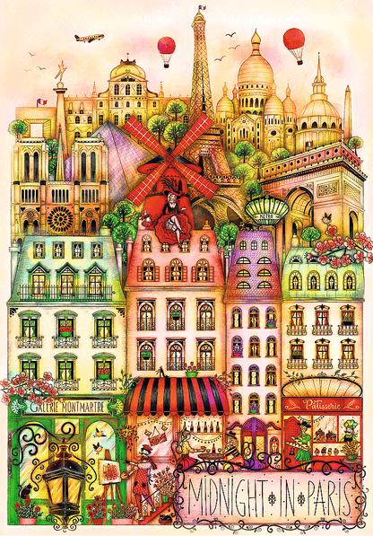 Éjféli séta Párizsban Trefl 1000 darabos kirakó puzzle (TR - 12073) - puzzlegarden