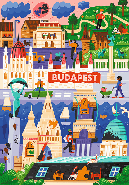EJPC 2025 🥇 - Budapest, Magyarország Trefl 1000 darabos kirakó puzzle (TR - 12107) - puzzlegarden