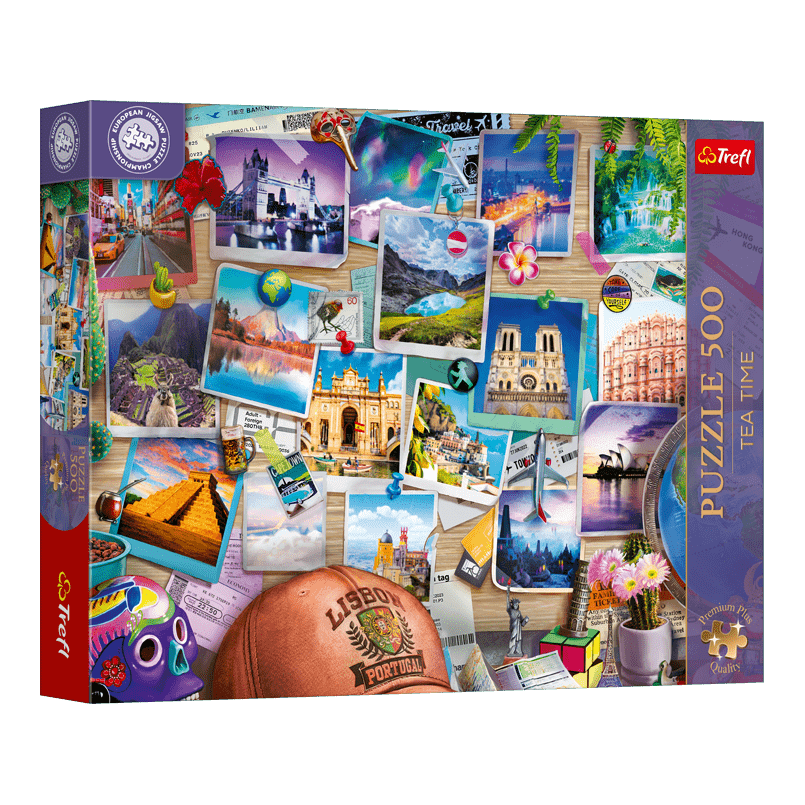 EJPC 2025 - Világjáró pillanatok Trefl 500 darabos kirakó puzzle (TR-37616) - puzzlegarden