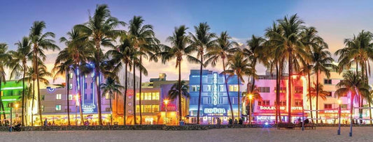 Éjszakai fények az Ocean Drive - on - panoráma Ravensburger 1000 darabos kirakó puzzle (RA-12001710) - puzzlegarden