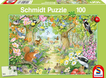 Erdei Állatok Schmidt 100 darabos kirakó puzzle (SCH-56370 4001504563707) - puzzlegarden