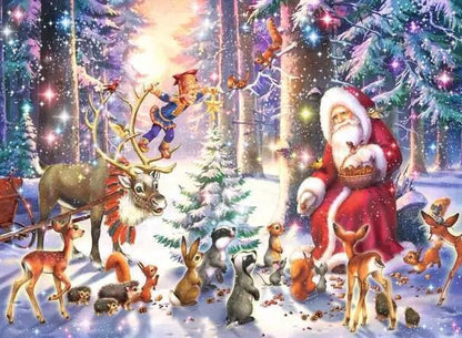 Erdei karácsony a Mikulással Ravensburger 100 darabos kirakó puzzle (RA-12937) - puzzlegarden