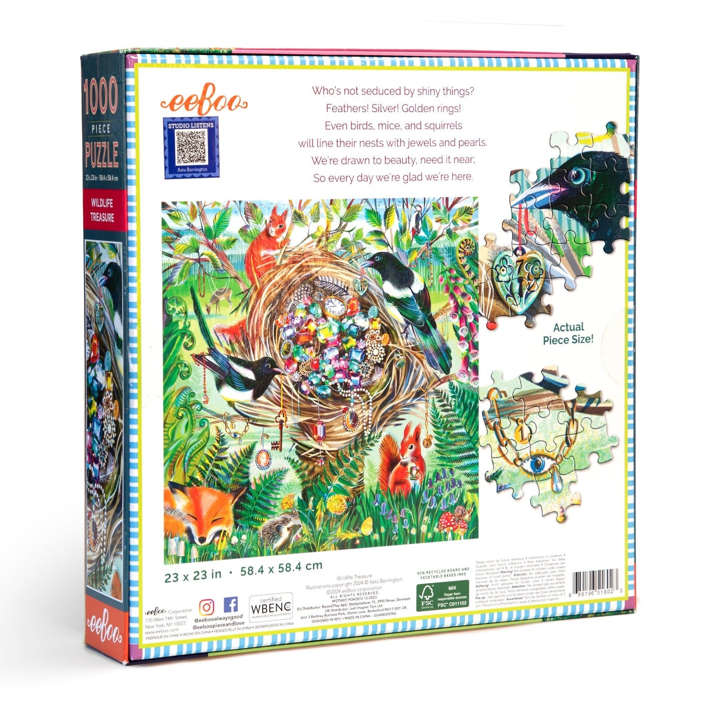 Erdei Kincsek Eeboo 1000 darabos kirakó puzzle (EB-PZTWDT 689196516023) - puzzlegarden