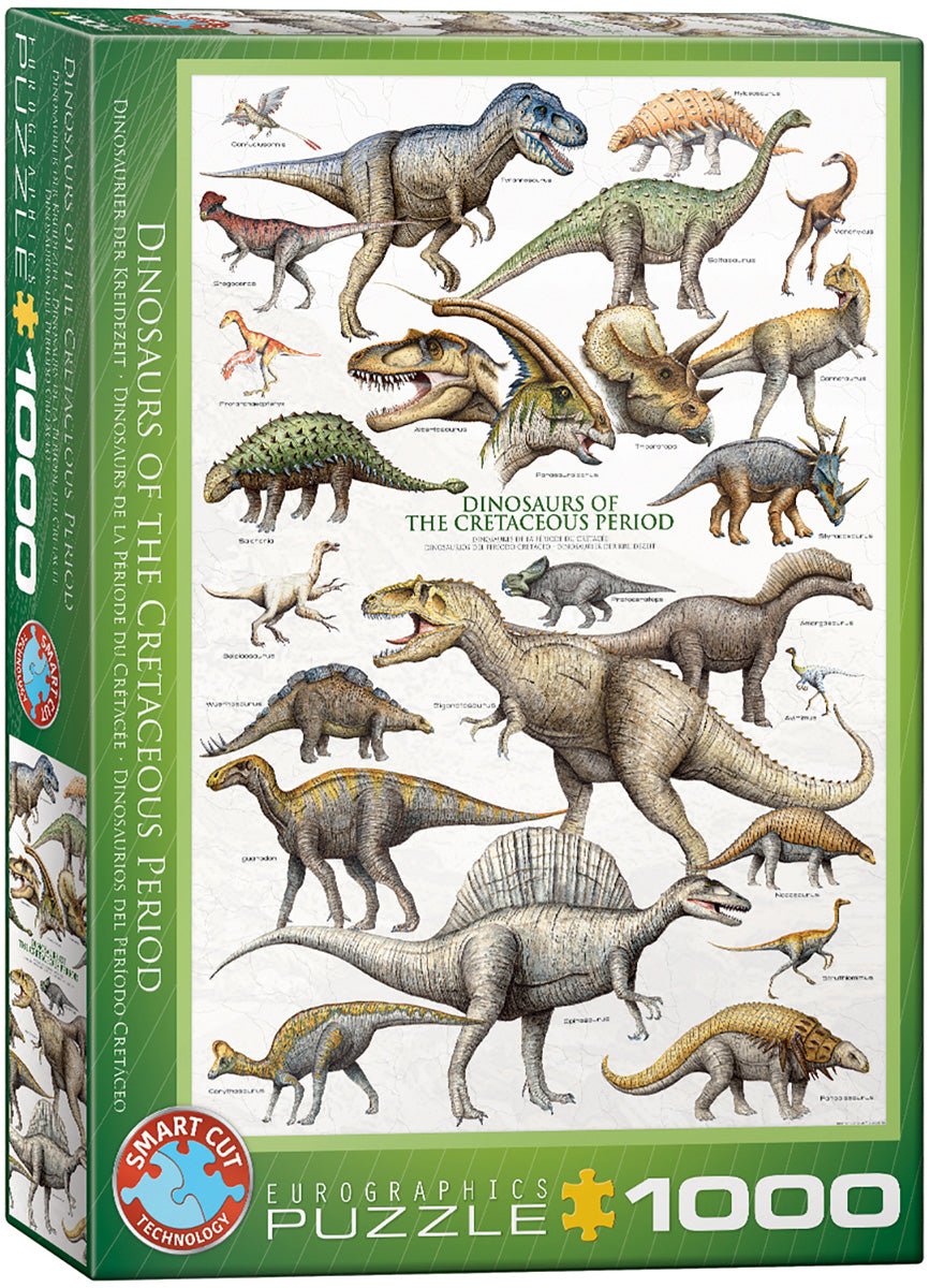 A kréta-kor dinoszauruszai Eurographics 1000 darabos kirakó puzzle (EUR-6000-0098 628136600989) - puzzlegarden