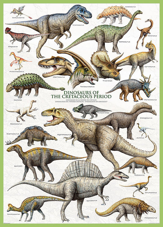 A kréta - kor dinoszauruszai Eurographics 1000 darabos kirakó puzzle (EUR - 6000 - 0098) - puzzlegarden