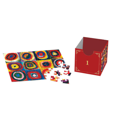 Festészeti remekművek – puzzle adventi naptár – termékfotó