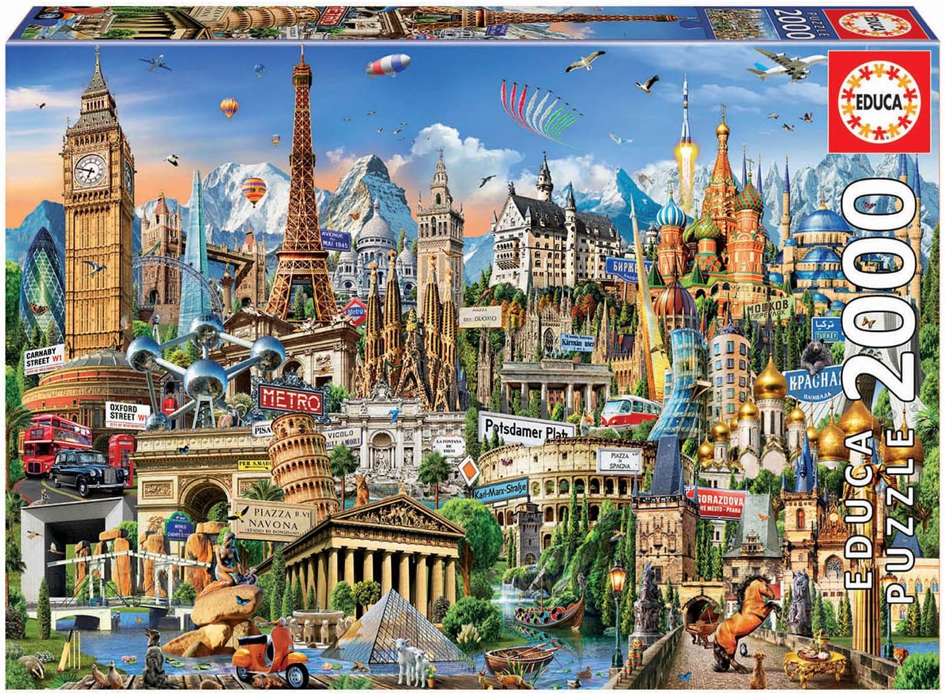 Európa Nevezetességei Educa 2000 darabos kirakó puzzle (ED-17697 8412668176973) - puzzlegarden
