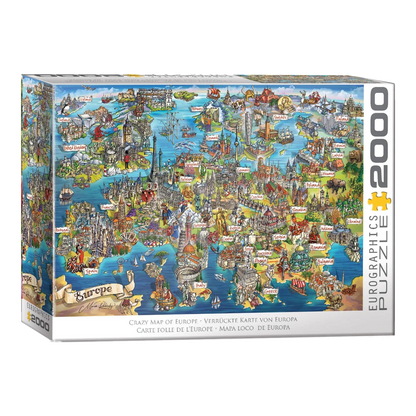 Európa őrült térképe Eurographics 2000 darabos kirakó puzzle (EUR-8220-6129) - puzzlegarden