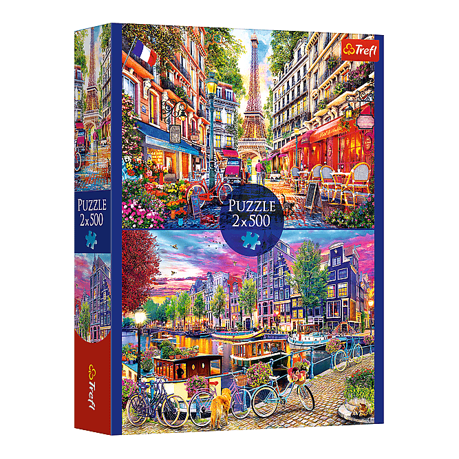 Európai Fővárosok - 2x500 Trefl 500 darabos kirakó puzzle (TR-37496) - puzzlegarden